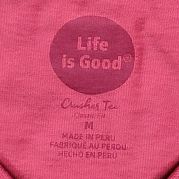 Life is Good Red Crusher Classic Fit Let it Snow V-Neck Long Sleeve Tee - M - Picture 10 of 10